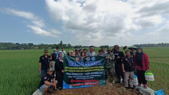 Paguyuban Agus-Agus Bersaudara Indonesia dan Paguyuban Kepala Dusun di Cilacap Grudug Sasaran TMMD