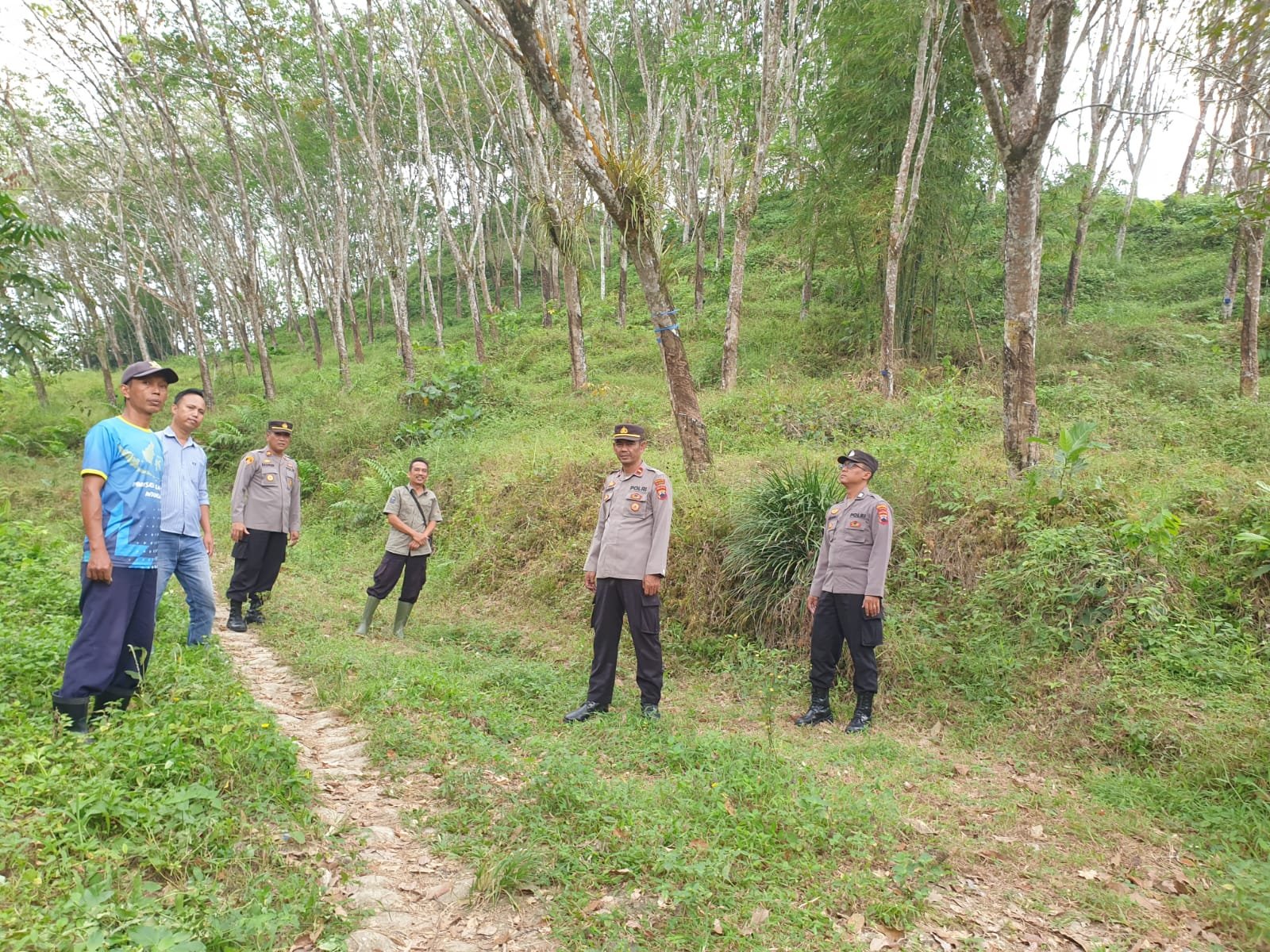 Antisipasi Pembakaran Hutan,  Polsek Jeruklegi Gencarkan Patroli di Perkebunan