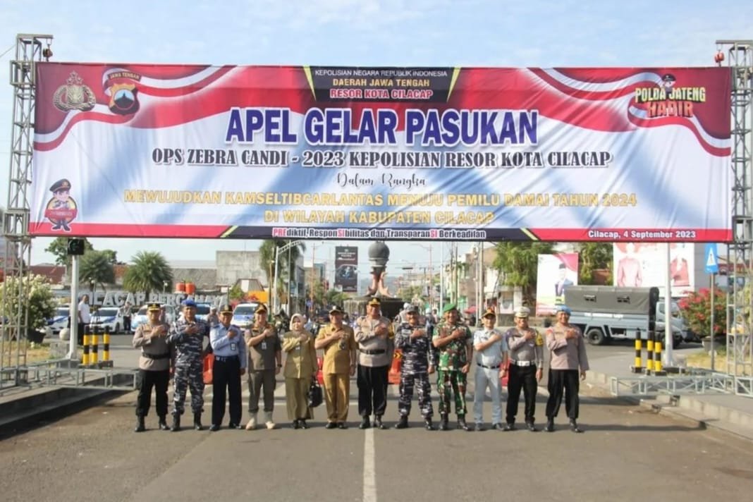 Polresta Cilacap Gelar Apel Pasukan Operasi Zebra Candi 2023