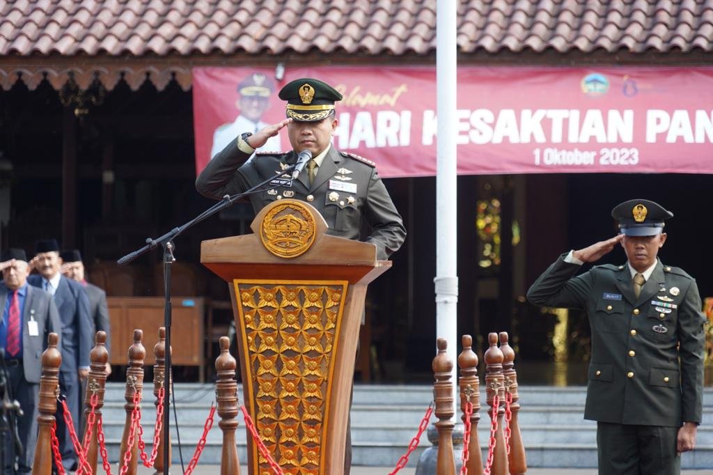 Danrem Wijayakusuma Irup Hari Kesaktian Pancasila Tingkat Pemkab Banyumas