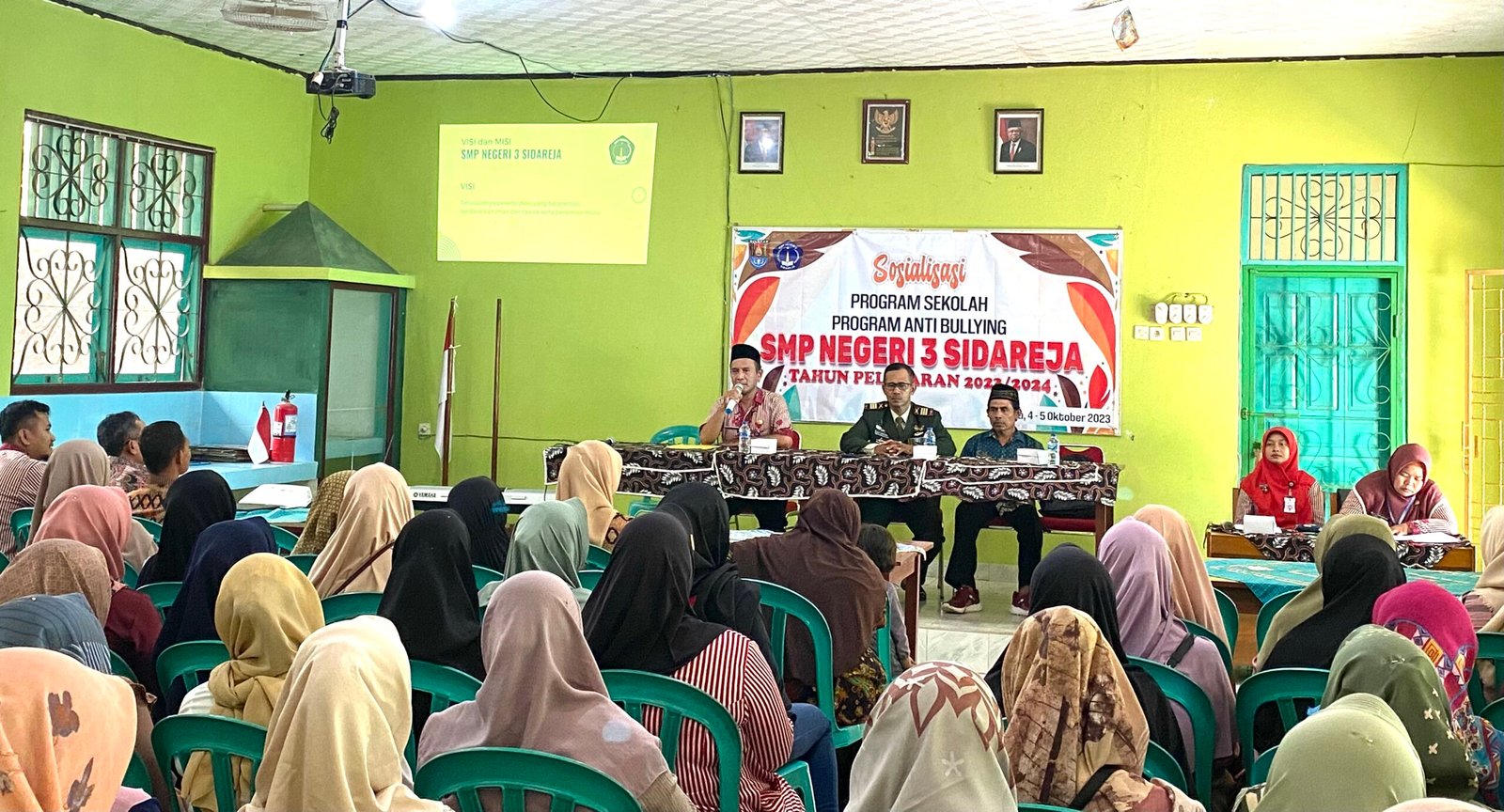 Danramil Sidareja Berikan Sosialisasi Program Sekolah Program Anti Bullying di SMP Negeri 3 Sidareja